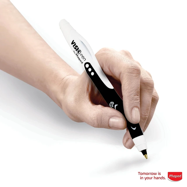 Alt view image 6 of 6 - Visio - Left-handed ballpoint pens - Quick-drying - 3 count Smudge-Free Results - Comfortable Grip - Ideal for School Note Taking - Ergonomic Office Supplies for Students
