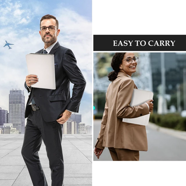 Alt view image 5 of 7 - Portfolio Business Padfolio Folder with Zipper -Grey Conference Meeting Executive File Legal Document Organizer with Pockets Letter Size A12 Writing Pad Notepad Padfolio