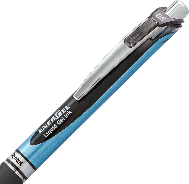 Alt view image 5 of 6 - Energel 0.5 mm, Black Needle Tip Pens - Rtx Retractable Pack of 10 Pens