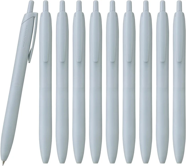 Main image of Uni Jetstream Single Ballpoint Pen, Equipped with 0.5mm Lite Touch Ink (Black), Light Blue, SXNLS05.8, Set of 10