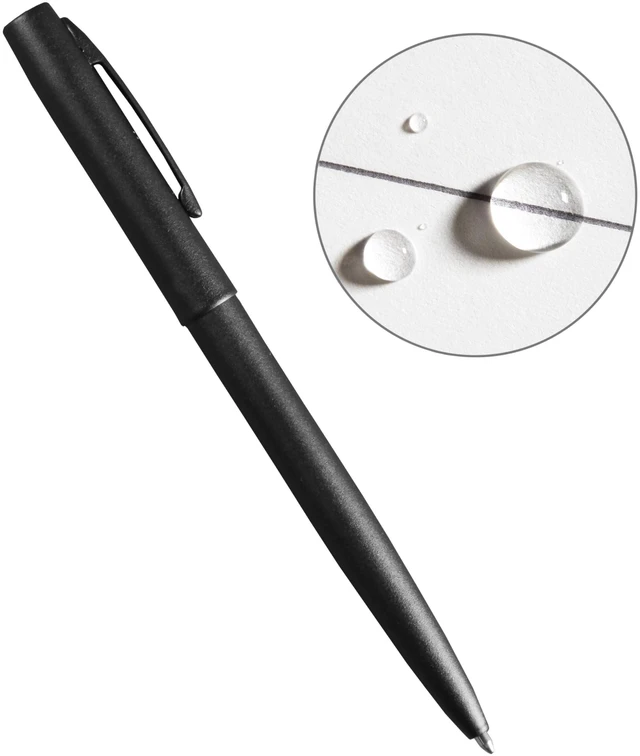 Alt view image 5 of 7 - Weatherproof Black Metal Clicker Pen - Black Ink (No. 97) Anytime!