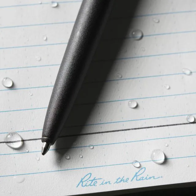 Alt view image 7 of 7 - Weatherproof Black Metal Clicker Pen - Black Ink (No. 97) Anytime!