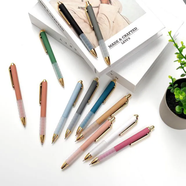 Alt view image 5 of 7 - Ballpoint Pens Black Medium Point 1.0mm Cute Pens Bulk Smooth Writing with Super Soft Grip Retractable Ball Point Pen for Nurses Teachers (18-Count)