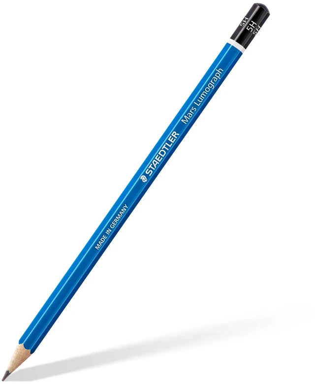 Alt view image 4 of 6 - Mars Lumograph 5H Graphite Art Drawing Pencil, 6 Pencils