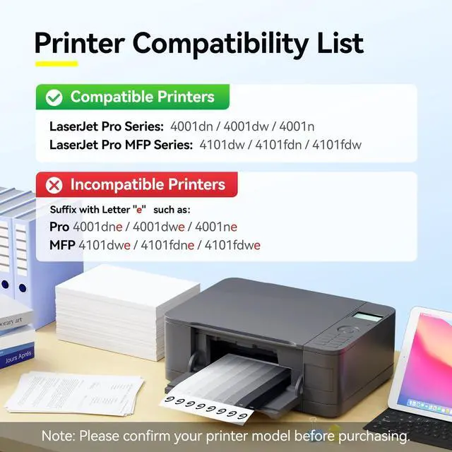 Alt view image 2 of 7 - 148A Toner Cartridge Black 2-Pack Compatible for HP LaserJet Pro 4001dn 4001dw 4001n MFP 4101dw 4101fdn 4101fdw 4001 4101 Series Printer Replacement for HP 148A 148X W1480A W1480X 148 Monochrome Ink