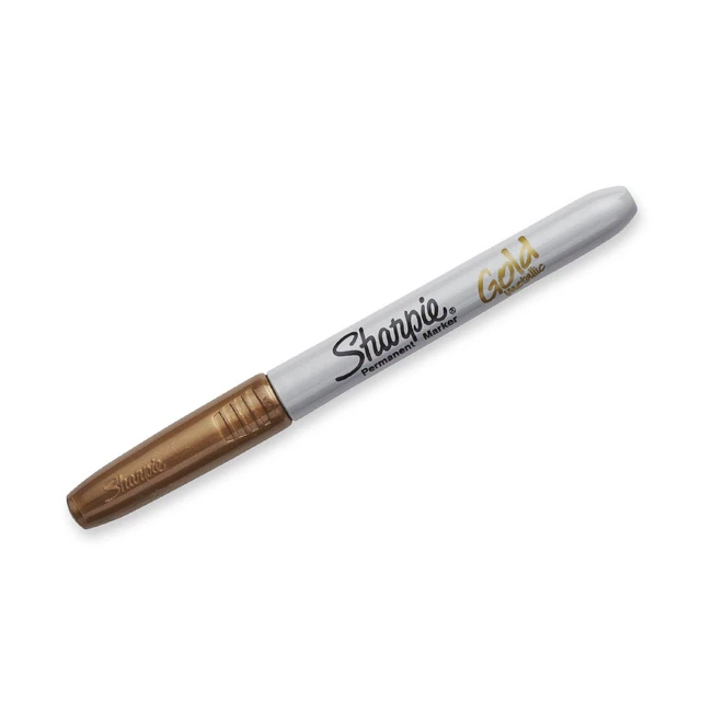Alt view image 7 of 7 - Fine Tip Permanent Marker - Assorted Metallic Colours/Black (Pack of 4)