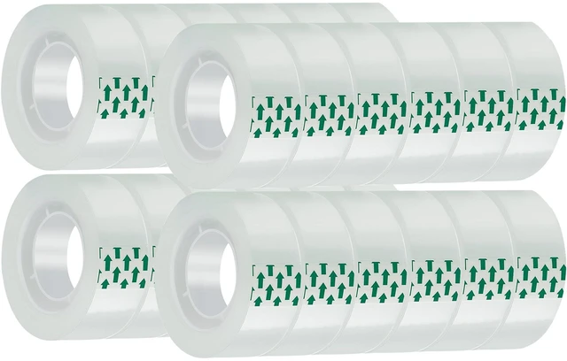 Main image of 24 Rolls Transparent Tape Refills Rolls Each Rol 1 inch Corel 3/4 x 900 Inches,for School,Office, Home