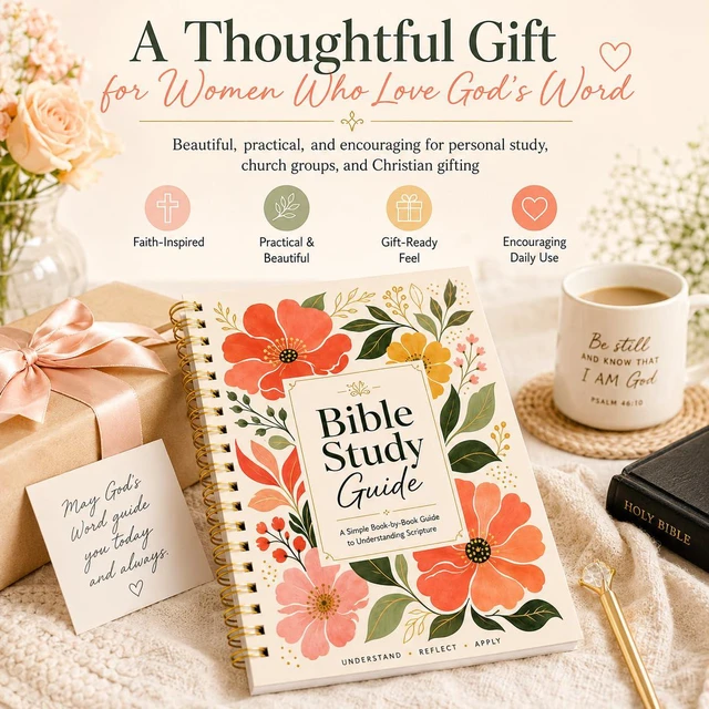 Alt view image 7 of 7 - Bible Study Guide for Women, Book-by-Book Overview of All 66 Books, B5 Size Spiral-Bound with Pocket Scripture Companion for Personal Devotions, Group Study, Reflection, Notes and Faith Growth