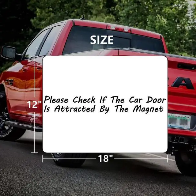 Alt view image 2 of 7 - 4 Pack Blank Car Door Magnet Sticker, Rounded Corners Magnetic Vehicle Sign, Perfect Magnet for Car to DIY Advertise Business and Cover Company Logo, Personalized Magnet Decal, 18x12 inch White