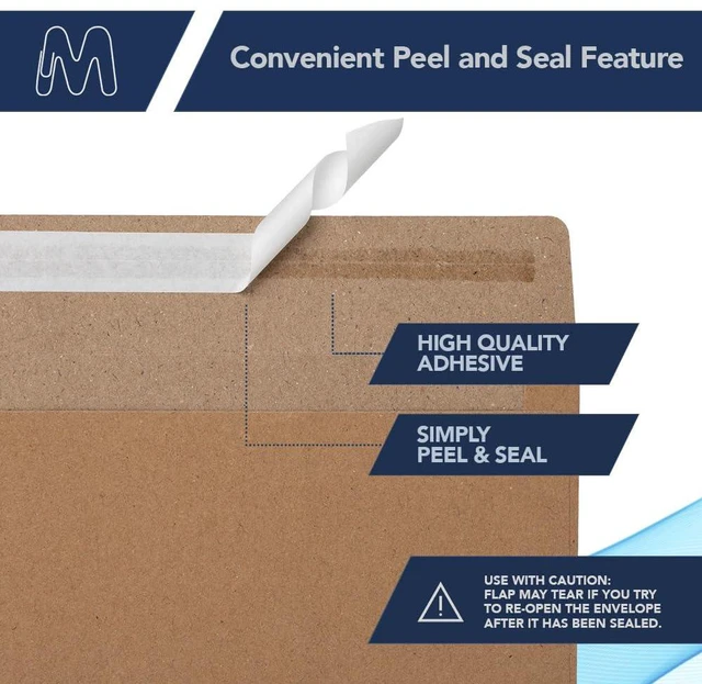 Alt view image 3 of 6 - MOS Kraft RSVP Envelopes A1 4Bar (3.625 x 5.125 Inch) 500 Pack, Self-Seal Heavyweight Brown Envelopes for 3.5 x 5 Cards, Thank You Notes, Gift Cards, Rustic Wedding Response Cards