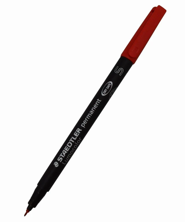 Alt view image 4 of 6 - Lumocolor Universal Pen, Felt Tip, Permanent Marker, 0.4mm, Red 313-2