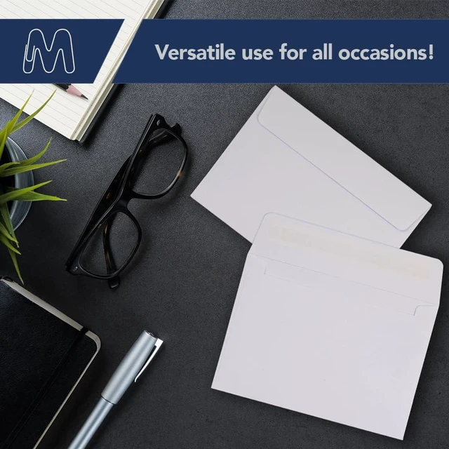 Alt view image 5 of 6 - MOS White RSVP Envelopes A1 4Bar (3.625 x 5.125 Inch) 500 Pack, Self-Seal Heavyweight for 3.5 x 5 Cards, Thank You Notes, Gift Cards, Wedding Response Cards, Note Cards