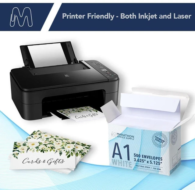 Alt view image 4 of 6 - MOS White RSVP Envelopes A1 4Bar (3.625 x 5.125 Inch) 500 Pack, Self-Seal Heavyweight for 3.5 x 5 Cards, Thank You Notes, Gift Cards, Wedding Response Cards, Note Cards