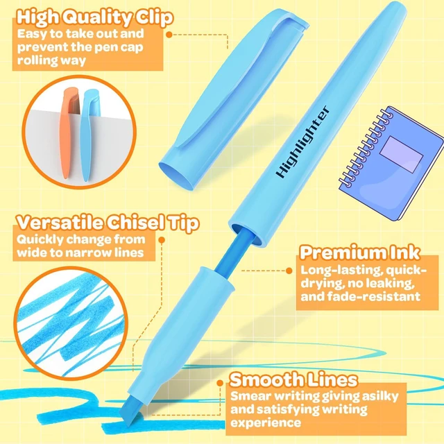 Alt view image 4 of 7 - 180 Pack Pastel Highlighters Assorted Colors Bulk - Back to School Supplies