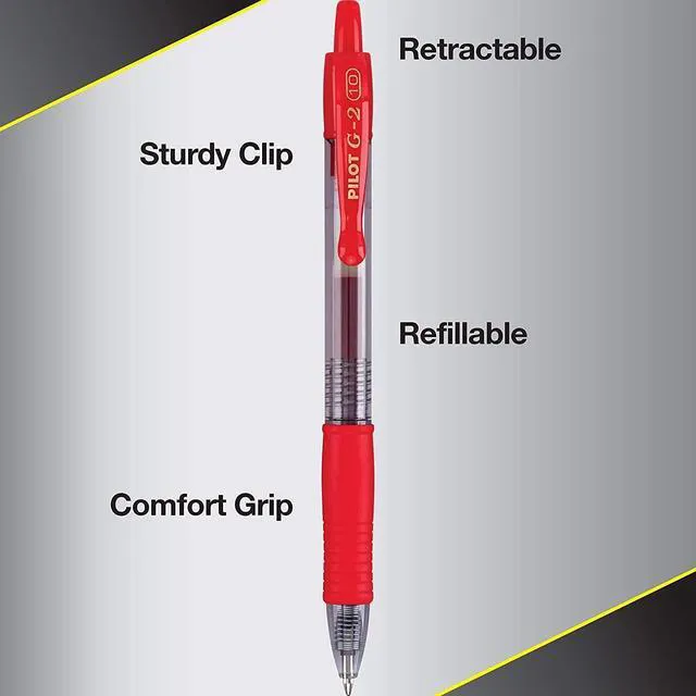 Alt view image 4 of 6 - G2 Premium Gel Roller Pens, Bold Point 1 mm, Red Pens, Pack of 8