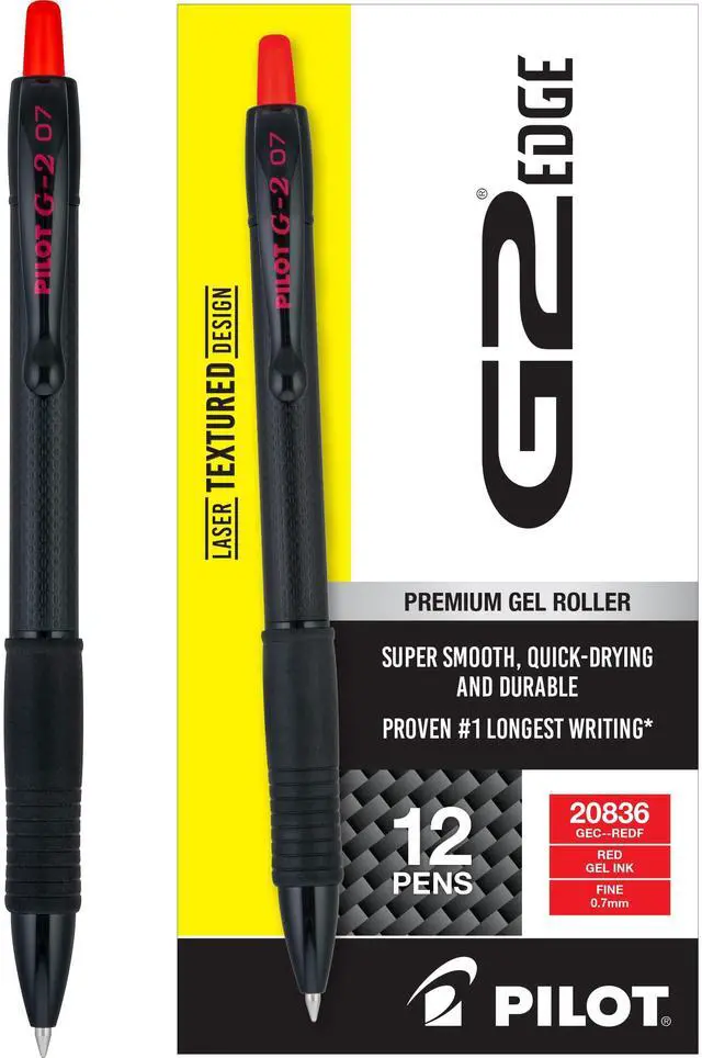 Main image of G2 Edge Red Pens, 12ct box, Fine Point 0.7 mm