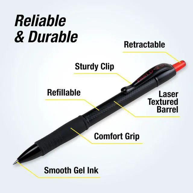 Alt view image 4 of 7 - G2 Edge Red Pens, 12ct box, Fine Point 0.7 mm