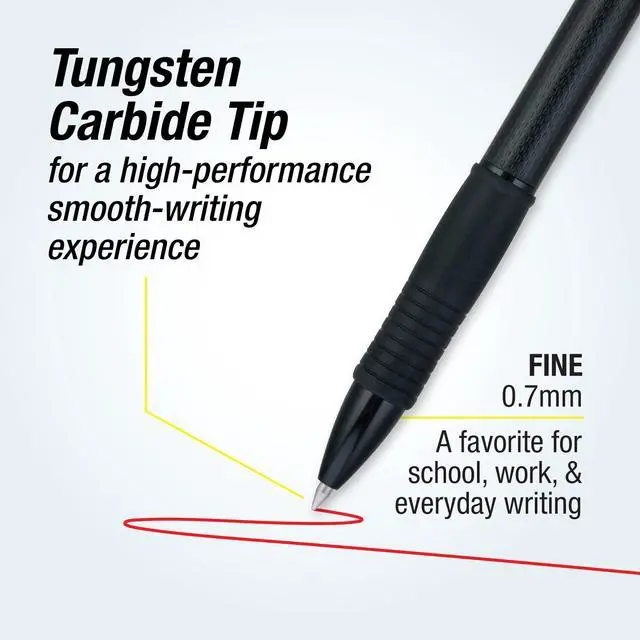 Alt view image 6 of 7 - G2 Edge Red Pens, 12ct box, Fine Point 0.7 mm