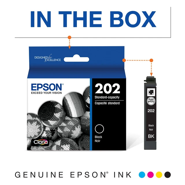 Alt view image 2 of 6 - T202 Claria -Ink Standard Capacity Black -Cartridge (T202120-S) for Select Expression and Workforce Printers (Pack of 2)