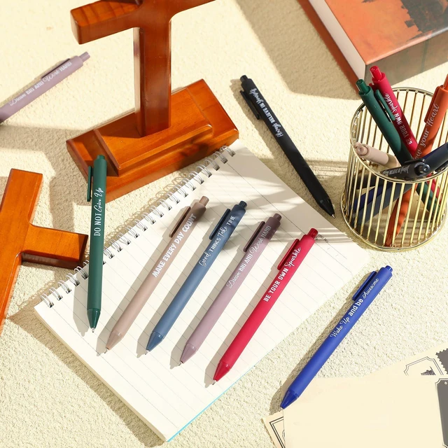 Alt view image 2 of 6 - 80 Pcs Motivational Pens Christian Ballpoint Pens Inspirational Quotes Writing Tool Small Retractable Tiny Black Ink Religious Gifts for Women Men Office School (Dark Color)