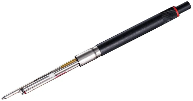Alt view image 5 of 7 - 600 3-in-1 Multicolor Pen and Mechanical Pencil, Switches Between 2 Ballpoint Pen Fine Point Tips (Black and Red Ink) and 1 Mechanical Pencil Tip (0.5mm Lead), Silver Barrel