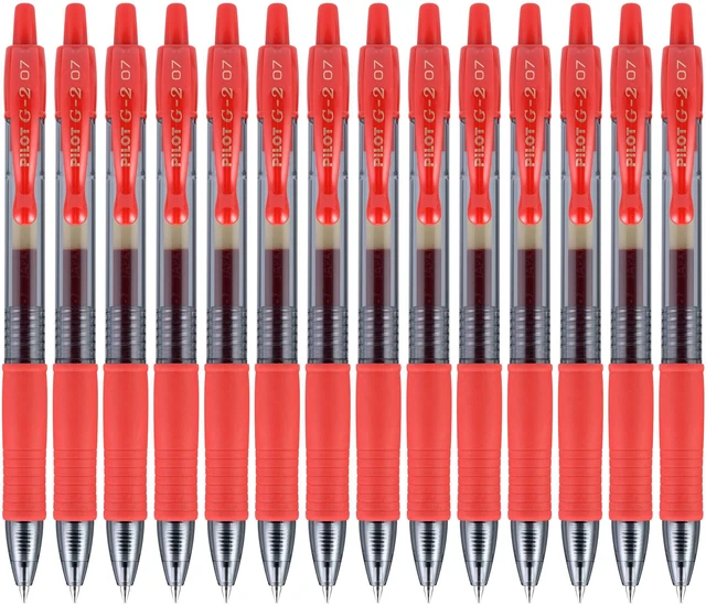 Main image of G2 Premium Rolling Ball Gel Pens, 0.7 mm, Red Ink Pens, 14-Pack