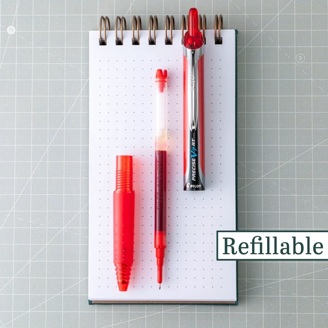 Alt view image 2 of 5 - Precise V7 RT Liquid Ink Rollerball Pens, Red Ink Pens, 12-Pack