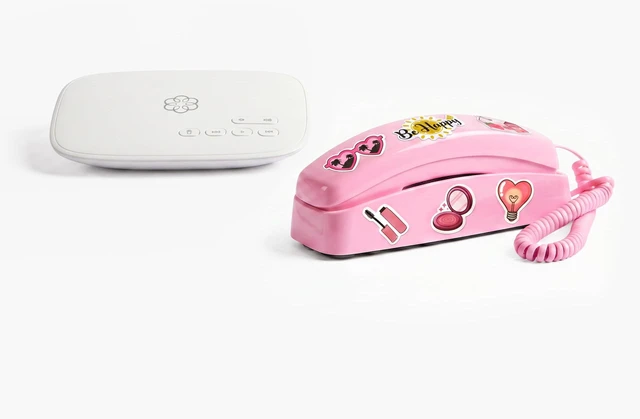 Main image of MyPhone by Landline Phone Service for Kids, Pink Phone Screen-free calling, Trusted Circle, Quiet Hours, Address-based 911