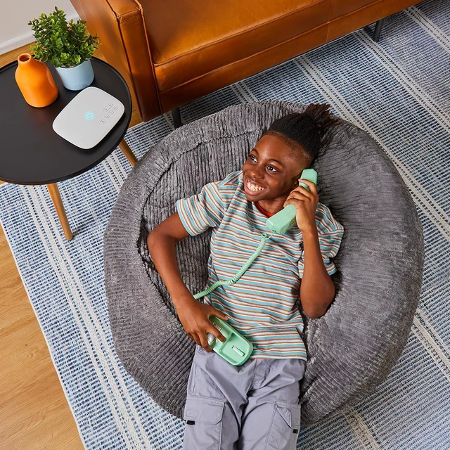 Alt view image 2 of 7 - MyPhone by Landline Phone Service for Kids, Green Phone Screen-free calling, Trusted Circle, Quiet Hours, Address-based 911