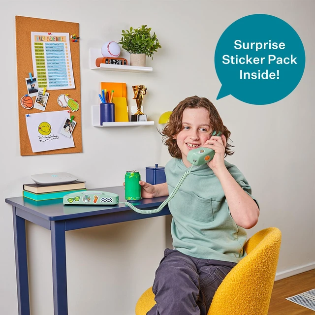 Alt view image 6 of 7 - MyPhone by Landline Phone Service for Kids, Green Phone Screen-free calling, Trusted Circle, Quiet Hours, Address-based 911