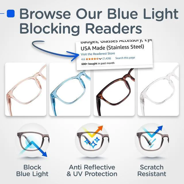 Alt view image 6 of 6 - Magnetic Eyeglass Holder, Eyewear Accessory, Clip for Sunglasses, Safety Glasses, Glasses Holders for Women, USA Made (Stainless Steel + Crystals)