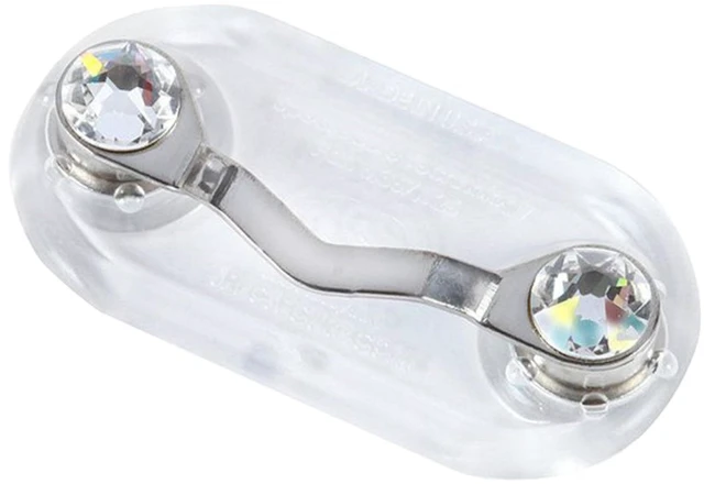 Main image of Magnetic Eyeglass Holder, Eyewear Accessory, Clip for Sunglasses, Safety Glasses, Glasses Holders for Women, USA Made (Stainless Steel + Crystals)