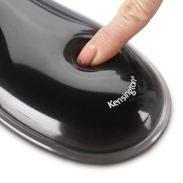 Alt view image 2 of 7 - Duo Gel Mouse Pad with Wrist Rest - Red (K62402AM) Ergonomic gel cushioning, non-skid backing, supports wrist during extended mouse use