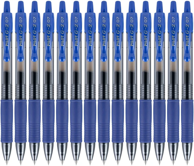 Main image of G2 Gel Roller Pens Fine Point, Blue Ink Pens Fine Point, Pack of 14