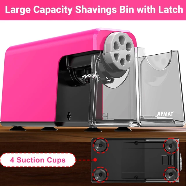 Alt view image 7 of 7 - 6-Hole Electric Pencil Sharpener Heavy Duty, Pencil Sharpener for Classroom, Cordless &Rechargeable, Colored Pencil Sharpeners for 6-11mm Pencils, Auto Stop, Super Fast, 10,000+ Sharpenings PSD1
