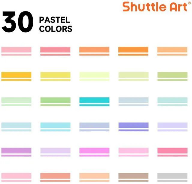 Alt view image 2 of 7 - 30 Colors Highlighters, Pastel Highlighter Pens Assorted Colors, Dual Tip Mild Color Markers, Perfect for Adults Teachers Students Underlining, Highlighting for Home School Office