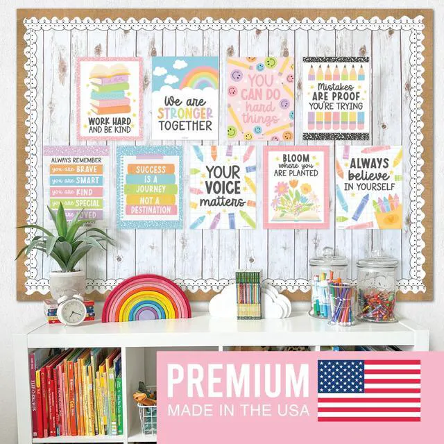 Alt view image 3 of 7 - Motivational Poster for Classroom Decor Teacher Must Haves School Posters Pastel Growth Mindset Posters, Inspirational Wall Decor Middle School, Elementary Bulletin Board Decorations