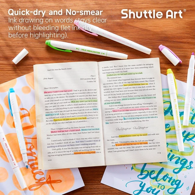 Alt view image 4 of 7 - 30 Colors Highlighters, Pastel Highlighter Pens Assorted Colors, Dual Tip Mild Color Markers, Perfect for Adults Teachers Students Underlining, Highlighting for Home School Office