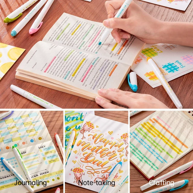 Alt view image 5 of 7 - 30 Colors Highlighters, Pastel Highlighter Pens Assorted Colors, Dual Tip Mild Color Markers, Perfect for Adults Teachers Students Underlining, Highlighting for Home School Office