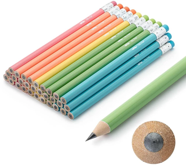 Main image of Jumbo Pencils, 30 Pack, Colorful Barrels Smooth Black 2 HB Graphite Cores, Large Preschool Pencils, Smooth Writing Lead for Kindergarten, Kids and School Supplies