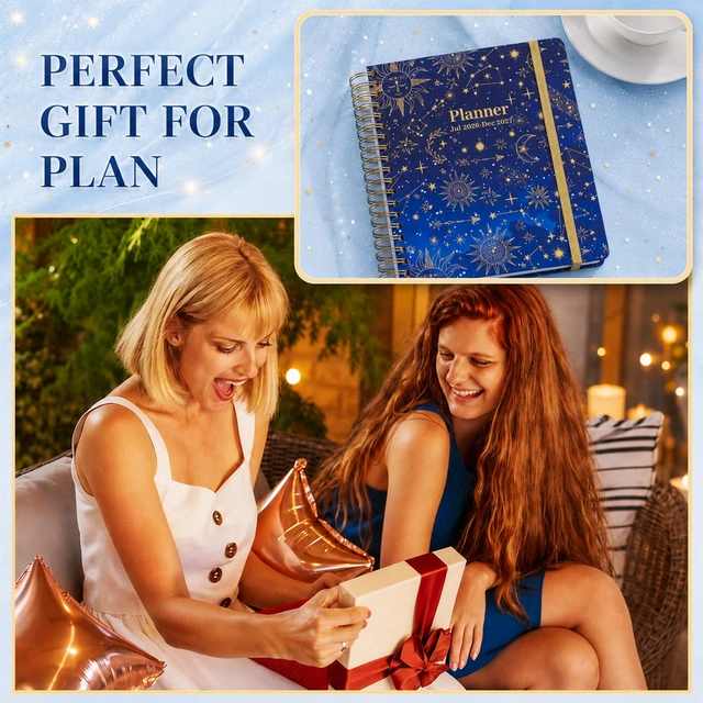 Alt view image 7 of 7 - Planner 2026-2027 18 Month Weekly Monthly Calendar Daily Planners July 2026-Dec 2027, Yearly Hardcover 26-27 Planner for Women with Stickers Tabs Spiral Bound Agenda, Blue, 8.3"x9.1