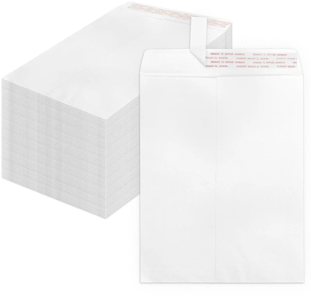 Main image of 10x13 Manilla Envelopes Self Seal, 250 Pack 100 GSM, Large Catalog Envelopes, For Mailing, Organizing and Storage, White