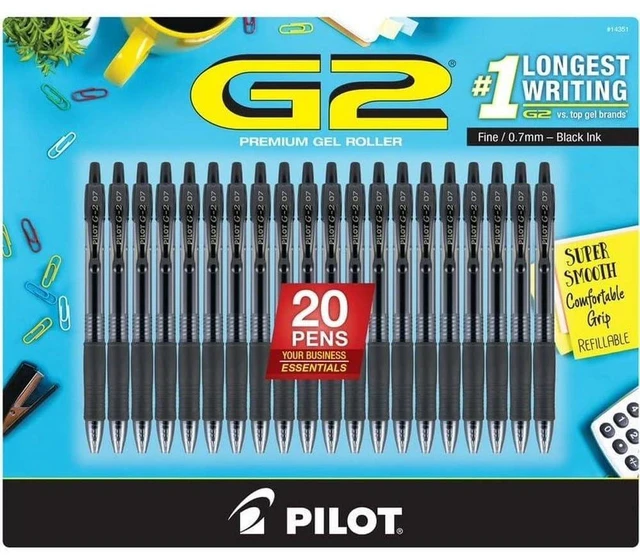 Main image of G2 Pens, 0.7mm, Black Ink, 20-Pack