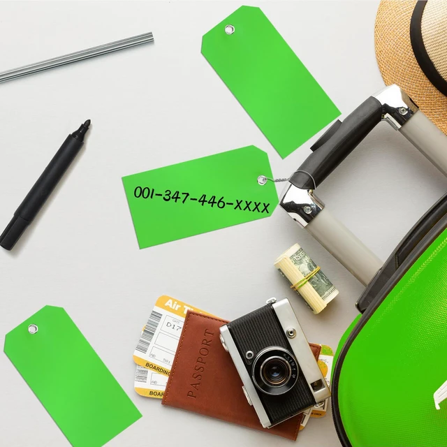 Alt view image 7 of 7 - 100 Pcs Tags with Wire Shipping Tags with String Write On Stacking Service for Equipment Inventory Storage Parts Valve Car (Green, 6 1/4" x 3 1/8")