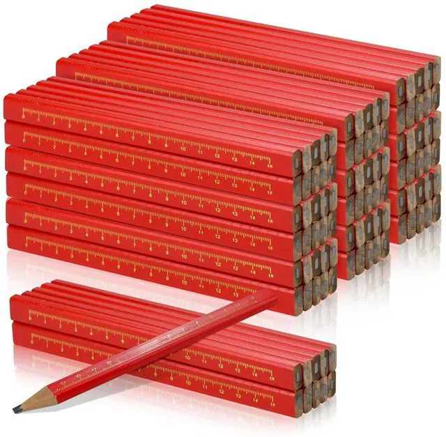 Main image of 100 Pcs Carpenter Pencils, Octagonal Hard Black Carpenter Pencils for Woodworking Marking & Construction Plans