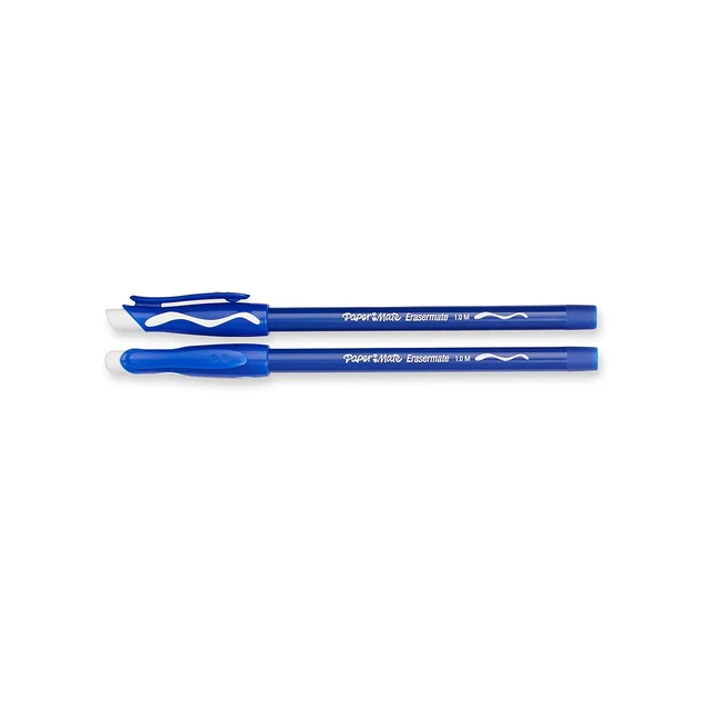 Alt view image 3 of 5 - EraserMate Erasable Pens, Medium Point (1.0mm), Blue Ink, 12 Count - School Supplies, Allows for Quick Corrections