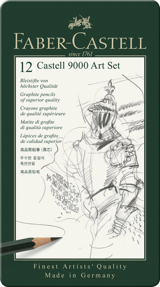 Main image of 9000 Graphite Sketch Pencil Sets Art 8B - 2H set of 12