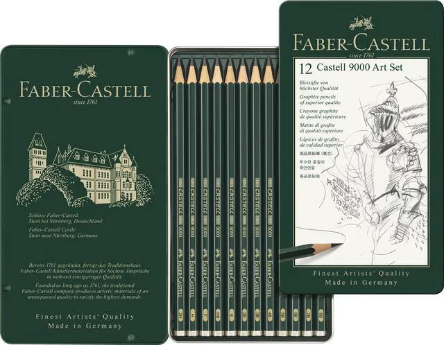 Alt view image 2 of 6 - 9000 Graphite Sketch Pencil Sets Art 8B - 2H set of 12