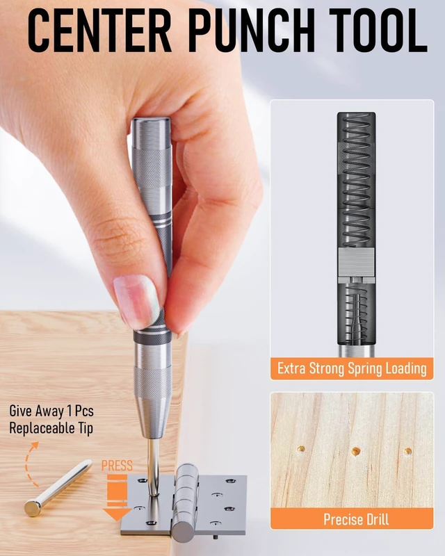 Alt view image 6 of 6 - 42Pack Carpenter Pencil with Sharpener, Mechanical Carpenter Pencils Set with Deep Hole Long Nib Marker Pen, Carbide Scribe Tool & Construction Pencil for Architect Woodworking-With Canvas Case