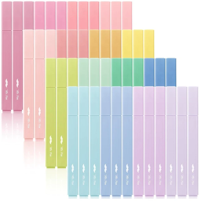 Main image of Aesthetic Highlighters No Bleed Bulk, 48 Pack, Pastel Color Chisel Tip, Cute Highlighters Assorted Colors for Journaling, Highlighting, Underlining, Fast Dry, Back to School Supplies